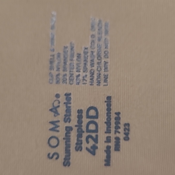 Soma Tan Stunning Starlet Strapless Underwire Bra size 42DD - Picture 7 of 8